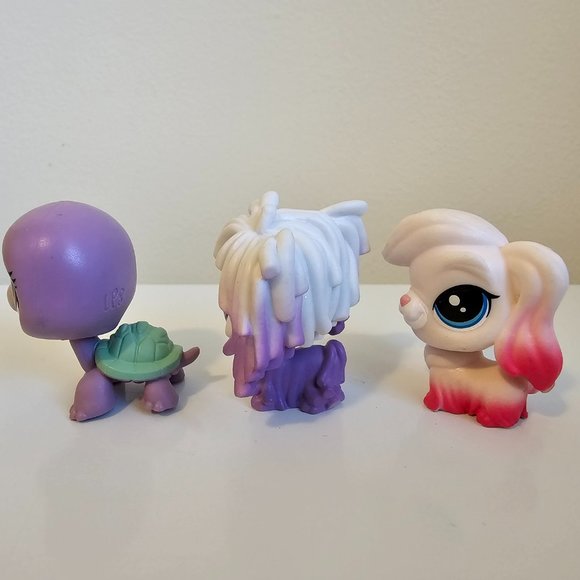 Hasbro Littlest Pet Shop Lot #2-53 Meg Turtell #4-172 Komondor Dog #1-117 Fancie - Picture 4 of 5